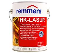 Remmers Lasure HK Blanc, 2,5 litres, Lasure bois Premium, décorative, solvantée, pour l'extérieur. Triple protection avec imprégnation, primaire, lasure.