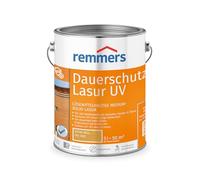 Remmers Lasure protection U.V. longue durée Chêne clair, 5 litres, Protection anti-UV pour bois extérieur, solvantée. Haute protection anti-UV également des teintes claires et incolore UV+.