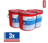 Remmers Lot de 3x Pâte Époxy de Reconstitution pour Bois 3kg Sans Solvant