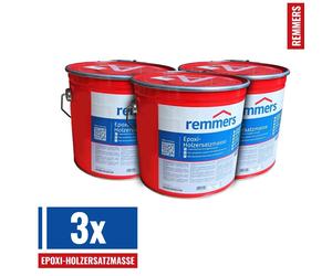 Remmers Lot de 3x Pâte Époxy de Reconstitution pour Bois 3kg Sans Solvant