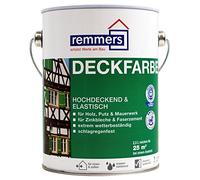 Remmers Peinture Finition Ivoire clair (RAL 1015), 2,5 litres, Peinture aqueuse pour intérieur et extérieur, protection contre les intempéries pour le bois, le zinc, et nombreux autres supports.