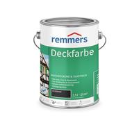 Remmers Peinture Finition Noir, 2,5 litres, Peinture aqueuse pour intérieur et extérieur, protection contre les intempéries pour le bois, le zinc, et nombreux autres supports.
