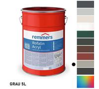 Remmers Rofalin Acryl gris 5 L - peinture de protection bois extérieur