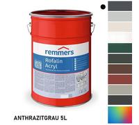 Remmers Rofalin Acryl gris anthracite 5 L - peinture protectrice bois extérieur