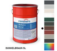 Remmers Rofalin Acryl - peinture bois extérieur brun foncé, protection, 5 L