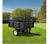 Remorque basculante - vidaXL - 300 kg - Acier - Noir - 153x77x103 cm