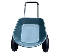 Remorque de jardin, capacité de charge de 272 kg, volume de la benne de 113 litres, 2 roues tout-terrain de 14 pouces, système de basculement rapide, matériau résistant à la corrosion