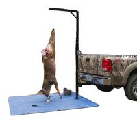 Remorque pour camions, attelage, système de levage pour cerfs, capacité de charge de 226,8 kg, treuil à manivelle, couleur vert armée