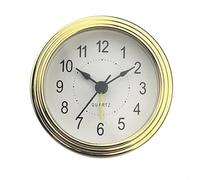 Remplacement d ' insert d ' horloge multifonctionnel de 3 pouces avec affichage de chiffres arabes réparation de tête d ' horloge Snooze pour les projets d ' artisanat mouvement de garniture dorée
