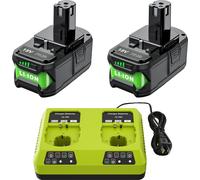Remplacement de batterie, capacité 8000 mAh, batterie lithium-ion, compatible avec Ryobi, modèle 2X8.0, avec chargeur 6A