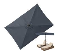 Remplacement De Parasol De Terrasse | Toile Rectangulaire De Remplacement Pour Parasol | Toile Supérieure Imperméable Pour Parasol Déporté Jardin Plage Et Serres, 3 X 2 M