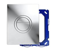 Remplacement de plaque de commande de chasse d'eau, panneau pour réservoir encastré à double débit, pièce de rechange pour économie d'eau pour WC suspendu (chrome)