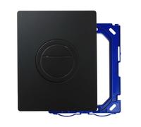 Remplacement de plaque de commande de chasse d'eau, panneau pour réservoir encastré à double débit, pièce de rechange pour économie d'eau pour WC suspendu (noir)