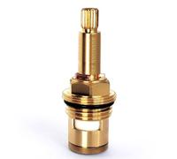 Remplacement de valve du robinet à cartouche à disque en céramique et tige en laiton quart de tour G1/2" x 68 mm x 10 mm longueur de cannelure 20 dents, cartouches de robinet (Blue)