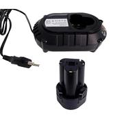 Remplacement pour Makita Batterie Type BL1013 196066-7 10,8V avec DC10WA Chargeur Lithium-ION pour Makita CL100DW DF330D LCT203W FD01ZW, BL1013 BL1014 194550-6 194551-4 195332-9