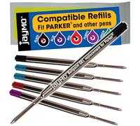 Remplacement pour Parker 30525PP, Recharge Gel Ballpnt, 2 Noir + 2 Bleu + Rouge + Violet