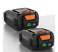 Remplacement pour Worx 20V WA3520 WA3525 Batterie pour Outils sans Fil 6500mAh Lithium Ion Bloc de Rechange Compatible avec WG547 WG629 WX178 WX550 WG154 WG255 WG322(2 Battery 6500Ah)