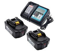 Remplacer 2 pièces BL1850 BL1840 18V 5.0Ah Batterie avec Chargeur DC18RC pour makita DMR104 DTD129 DTD152 DTD170 DTD153DJR186 DJR183 BJR181 BJR182 BJS161 BJN161 DHP453 DTW251