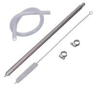 Remplisseur de bouteilles adapté aux systèmes de convoyage, 35,2 cm, en acier inoxydable, avec brosse