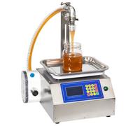 Remplisseuse Automatique de Miel, Doseuse à Pesée Numérique pour Liquides | Pompe à engrenages visuelle, 3 modes, précision de remplissage ≤ 2 g, valve anti-goutte, construction en acier inoxydable