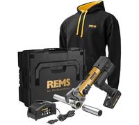 REMS Akku-Press E, 22V, ACC, dorée, pack de base, + sweat à capuche, 1 pièce.
