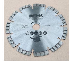 REMS Disque à tronçonner diamanté universel LS Turbo 180 N 185026 Crocodile Rainureuse de mur