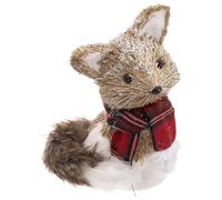 Renard avec Écharpe Marron Glacé 20cm Naturel