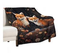 Renard Plaid Animaux Couvertures Et Plaids en Microfibre Moelleuse Couverture De Voyage pour Enfant Adolescents Cadeau De Fin D'études 150x200cm