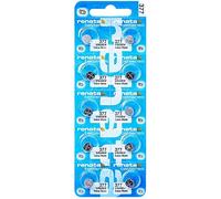 Renata - 10x Piles pour Montre Simple Argent Oxidé Fabrication Suisse 0% Mercure de Longue Durée - Argent, 10 x 377 ou SR626SW ou AG4