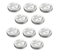 Renata - 10x Piles pour Montre Simple Argent Oxidé Fabrication Suisse 0% Mercure de Longue Durée - Argent, 10 x 364 ou SR621SW ou AG4