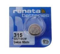 Renata 315 SR716SW SB-AT Pile oxyde d'argent pour montre 1,55 V
