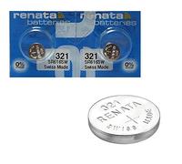Renata 321 SR616SW Lot de 2 piles boutons 1,55 v à oxyde d’argent sans mercure, pour montre