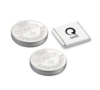Renata 390 Lot de 2 piles pour montre 1,55 V SR1130S + chocolat belge Quzo - Piles officielles Renata pour montre