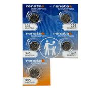 Renata 395 Button Cell watch battery, 5 Batteries by Renata
