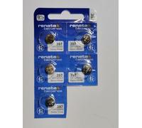 Renata 397 Lot de 5 piles bouton pour montre