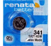 Renata 341 SR714SW Silver Oxide 1 blister de 10 Piles boutons , avec Gabarit Argent G