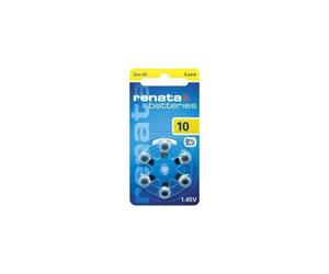 Renata Coin Batterie ZA 10 Zink-Luft PR70 Hörgerätebatterie 105 mAh 1.4 V 6 St.