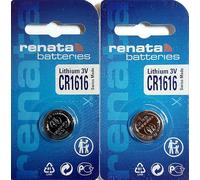 Renata CR1616 Lot de 2 Piles au Lithium 3V