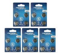 Renata Lot de 5 x 4 piles bouton au lithium CR2016 3 V - Précision suisse extra plate pour montres, clés de voiture et calculatrices