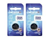 Renata CR2025 Lot de 2 piles au lithium 3V