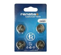 Renata CR2025 Pile bouton lithium 3V, Qualité Suisse - Lot de 4 piles