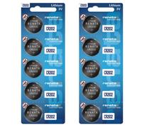 Renata Lot de 10 piles CR2032 au lithium 3 V