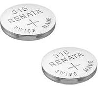Renata Lot de 2 piles 315 SR716SW - 1,55 V oxyde d'argent 315 pour montre