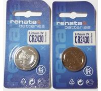 Renata Lot de 2 piles au lithium CR2430 3 V fabriquées en Suisse | Montre | Clé | Gadget