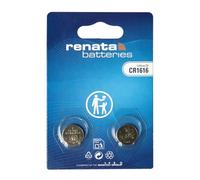 Renata Lot de 2 piles bouton au lithium CR1616 3 V - Précision suisse pour clés de voiture, télécommandes et montres