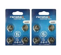 Renata Lot de 2 x 4 Piles Bouton au Lithium CR2025 3 V - Précision Suisse, Puissance fiable pour Tracker de Fitness, clés de Voiture et télécommandes - Lot de 2 x 4 (8 Piles)