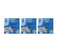 RENATA Lot de 3 Blisters de 1 Pile bouton oxyde argent X379 SR521SW