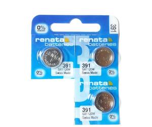 RENATA Lot de 3 Piles Bouton Silver Oxyde 391 / SR1120W 0% Mercure