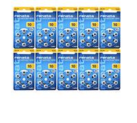 Renata Maratone - Lot de 60 (10 x 6) piles PR70 pour appareils auditifs, 10/1,45 V/100 mAh, couleur jaune