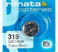 (Renata) Pile 315 (SR716SW) ARGENT 1.55V (FABRIQUÉ EN SUISSE)